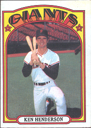 1972 Topps Baseball Cards      443     Ken Henderson